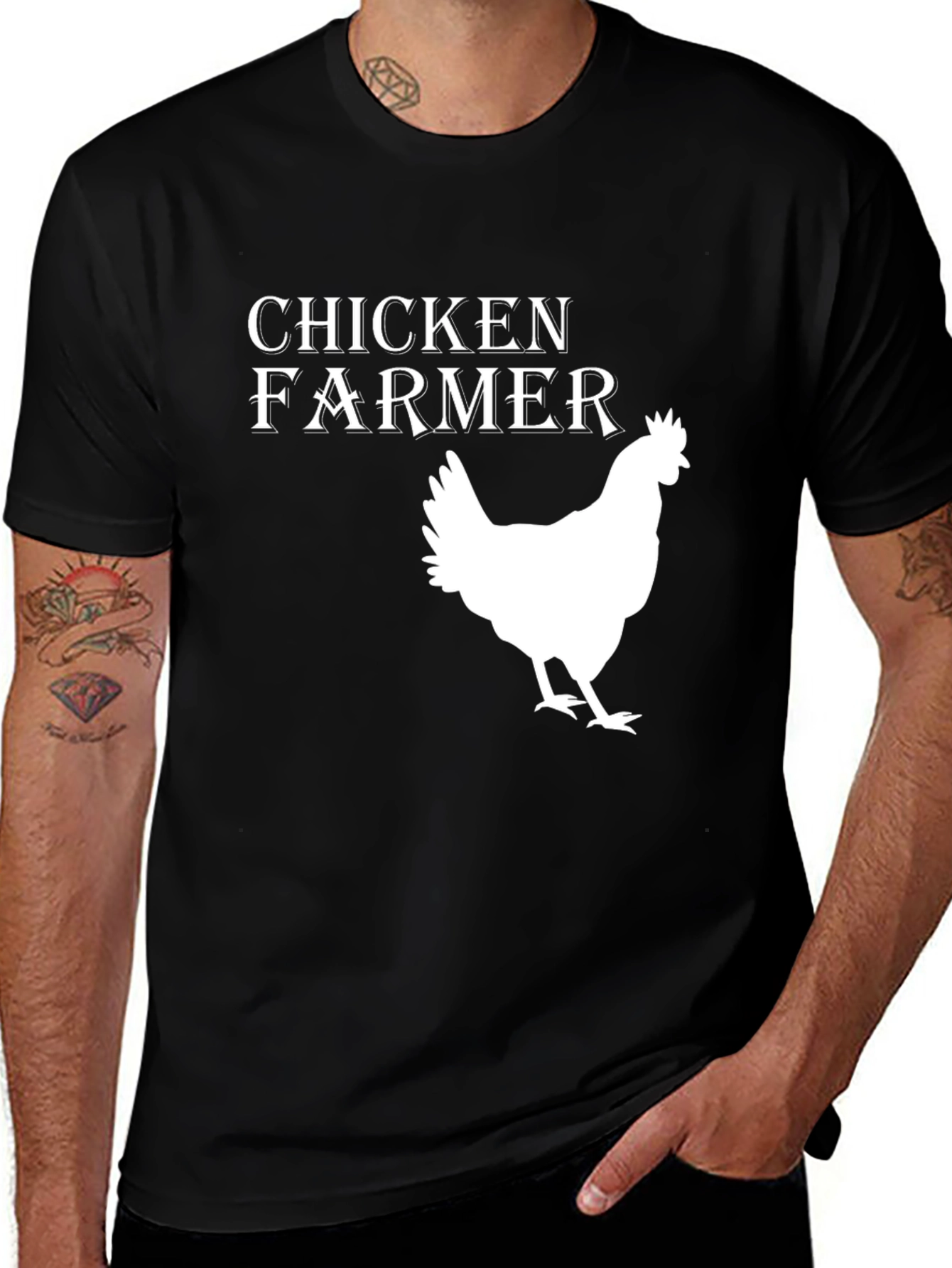 Variant 19 of Chicken Farmer Graphic Tee - Poultry Humor T-Shirt
