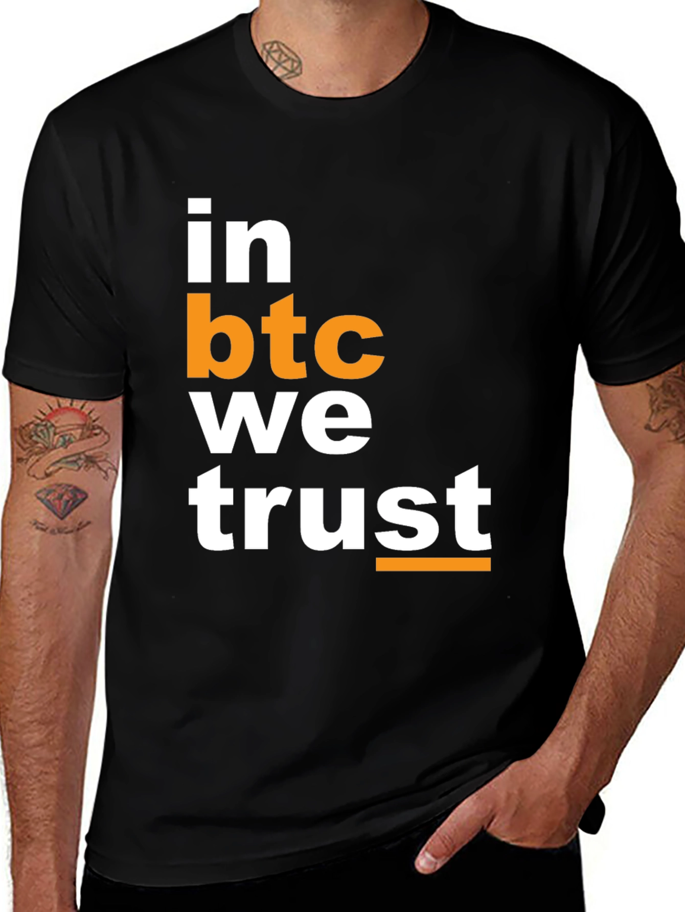 In BTC We Trust T-Shirt Bitcoin Crypto Investor Graphic Tee