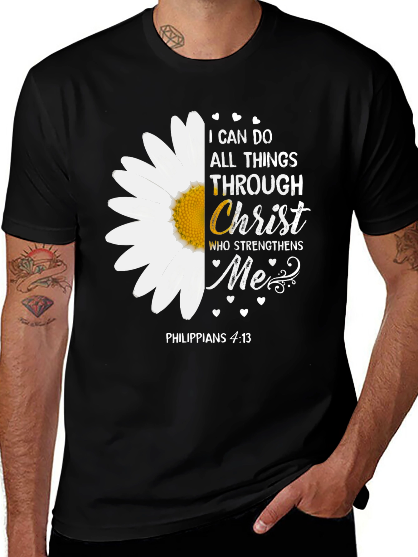 Faith-Based Daisy Graphic T-Shirt