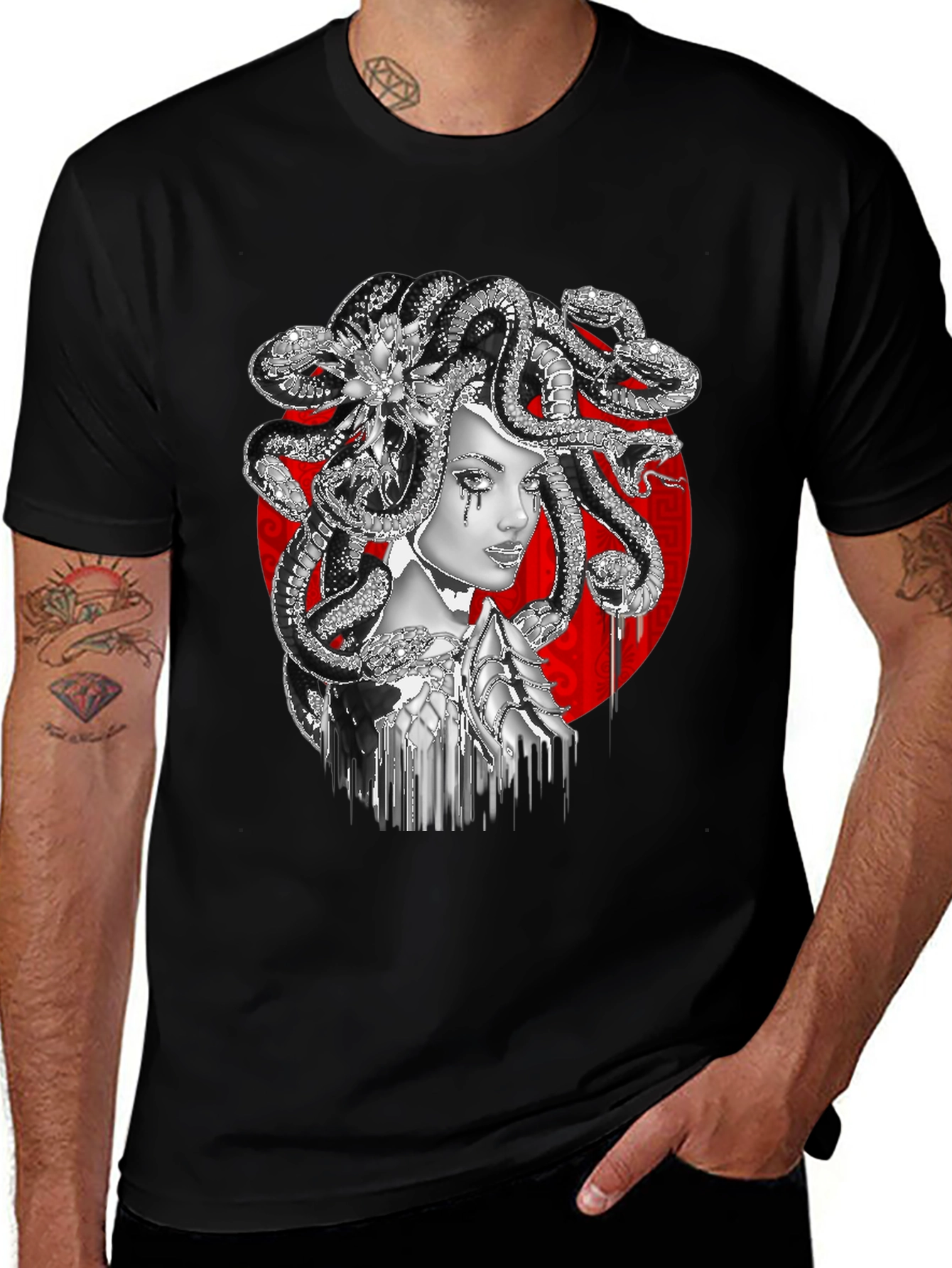 Variant 27 of Medusa Graphic Tee - Black Fashion T-Shirt