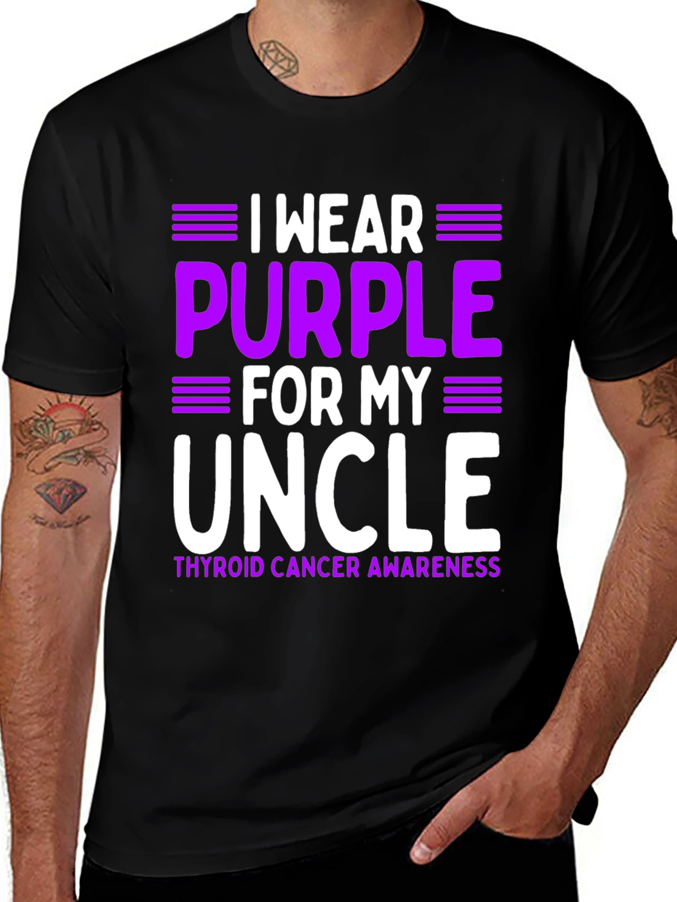 Variant 26 of Purple Thyroid Cancer Awareness T-Shirt