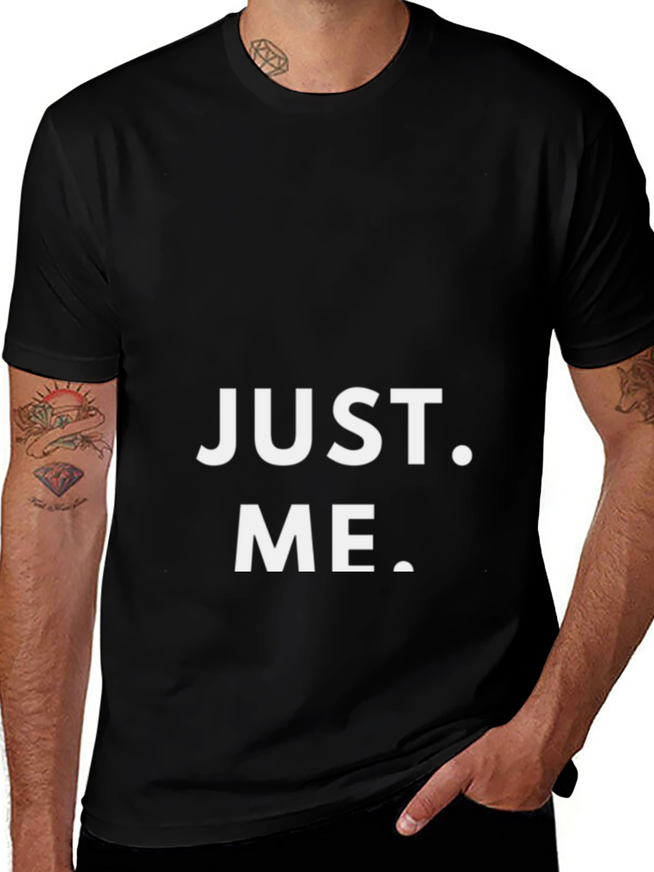 Variant 30 of Just Me Graphic Print Black T-Shirt