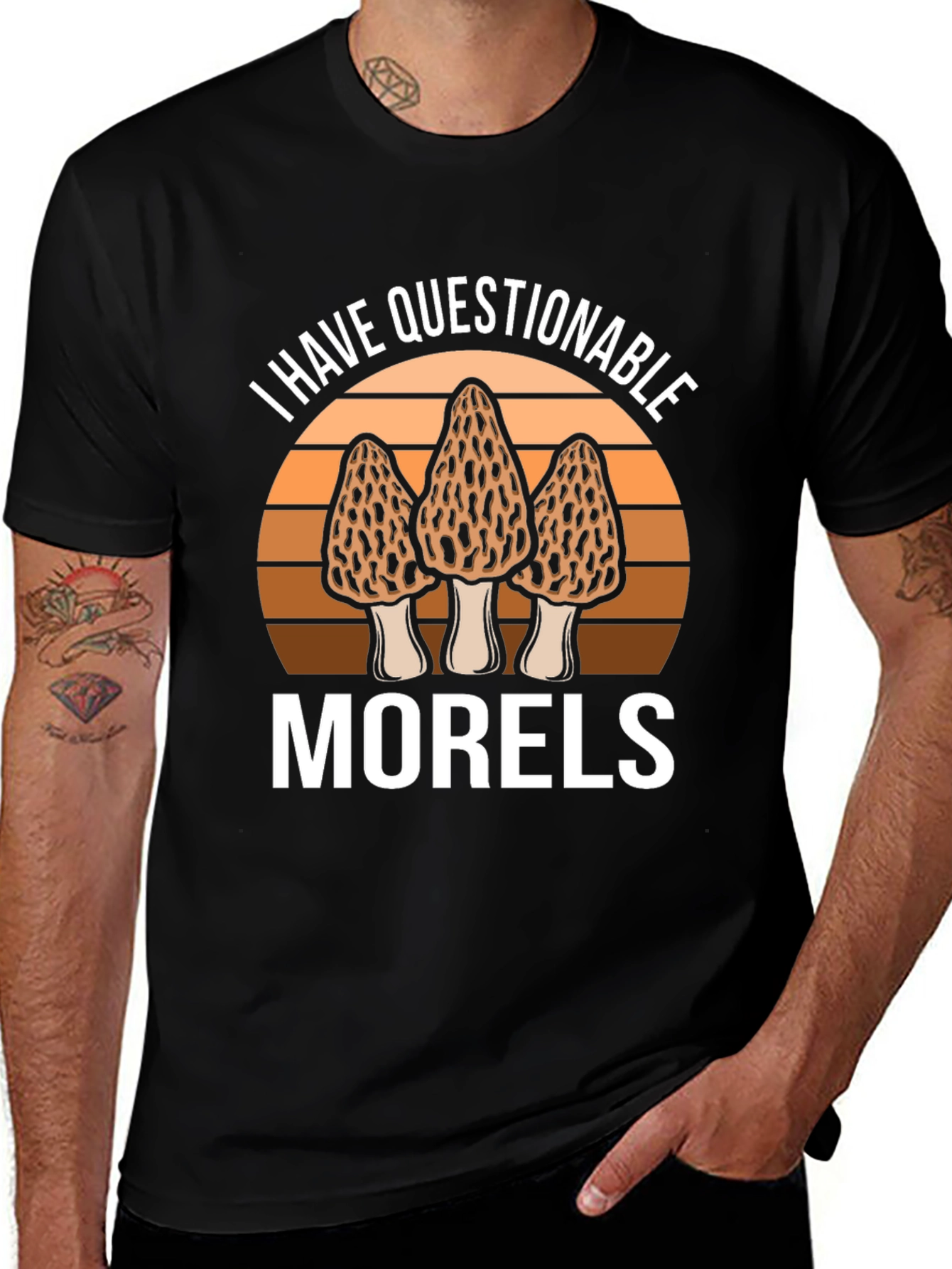 Variant 25 of Questionable Morels Funny Mushroom T-Shirt