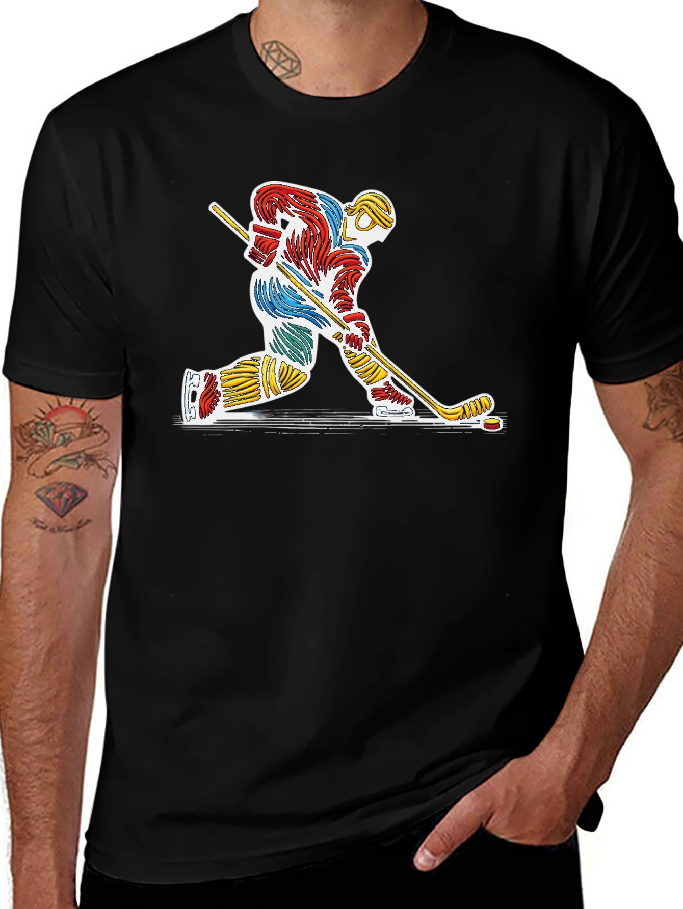 Variant 17 of Hockey Player Graphic Tee