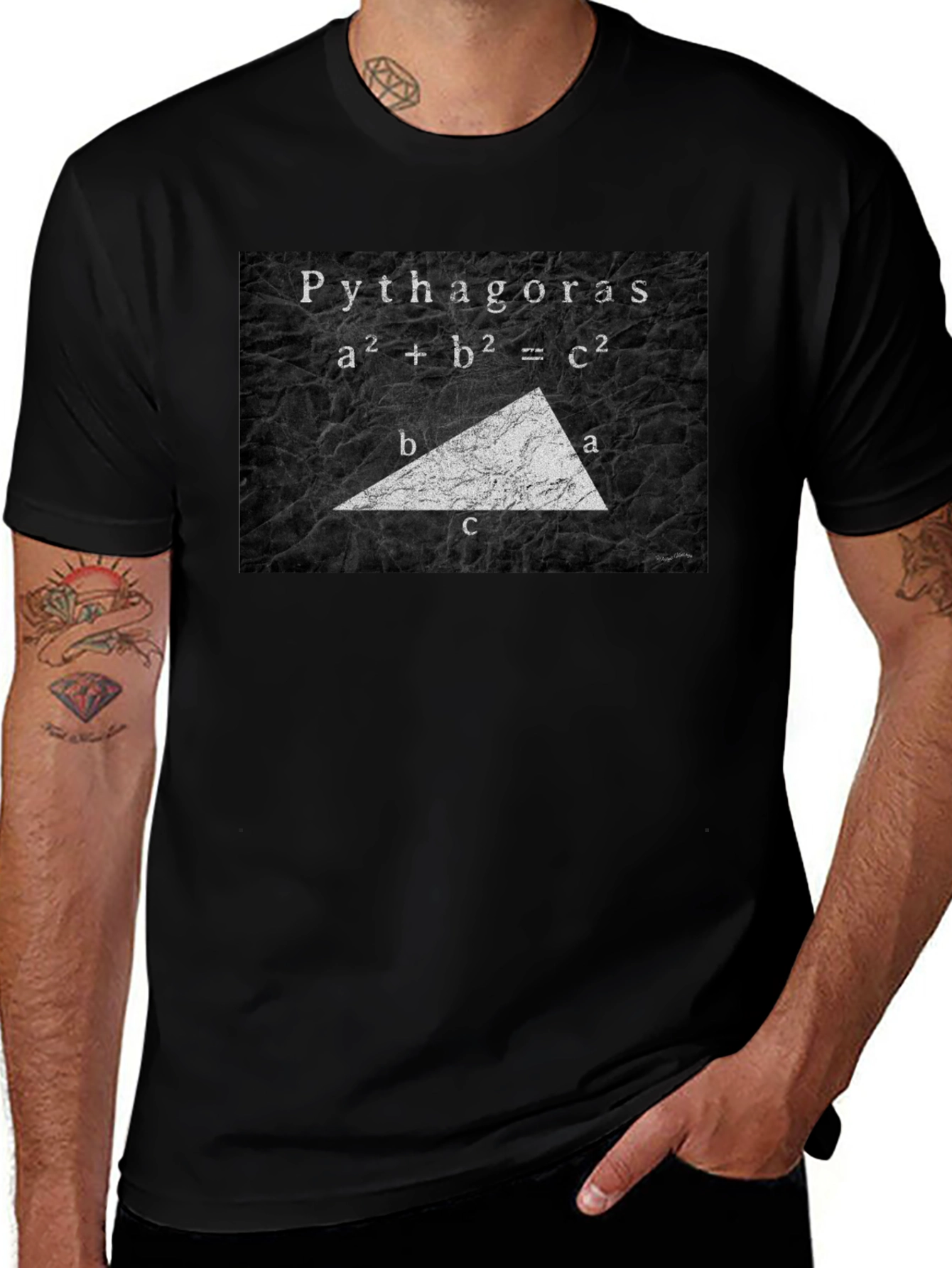 Variant 28 of Pythagoras Theorem T-Shirt: Math Equation Tee