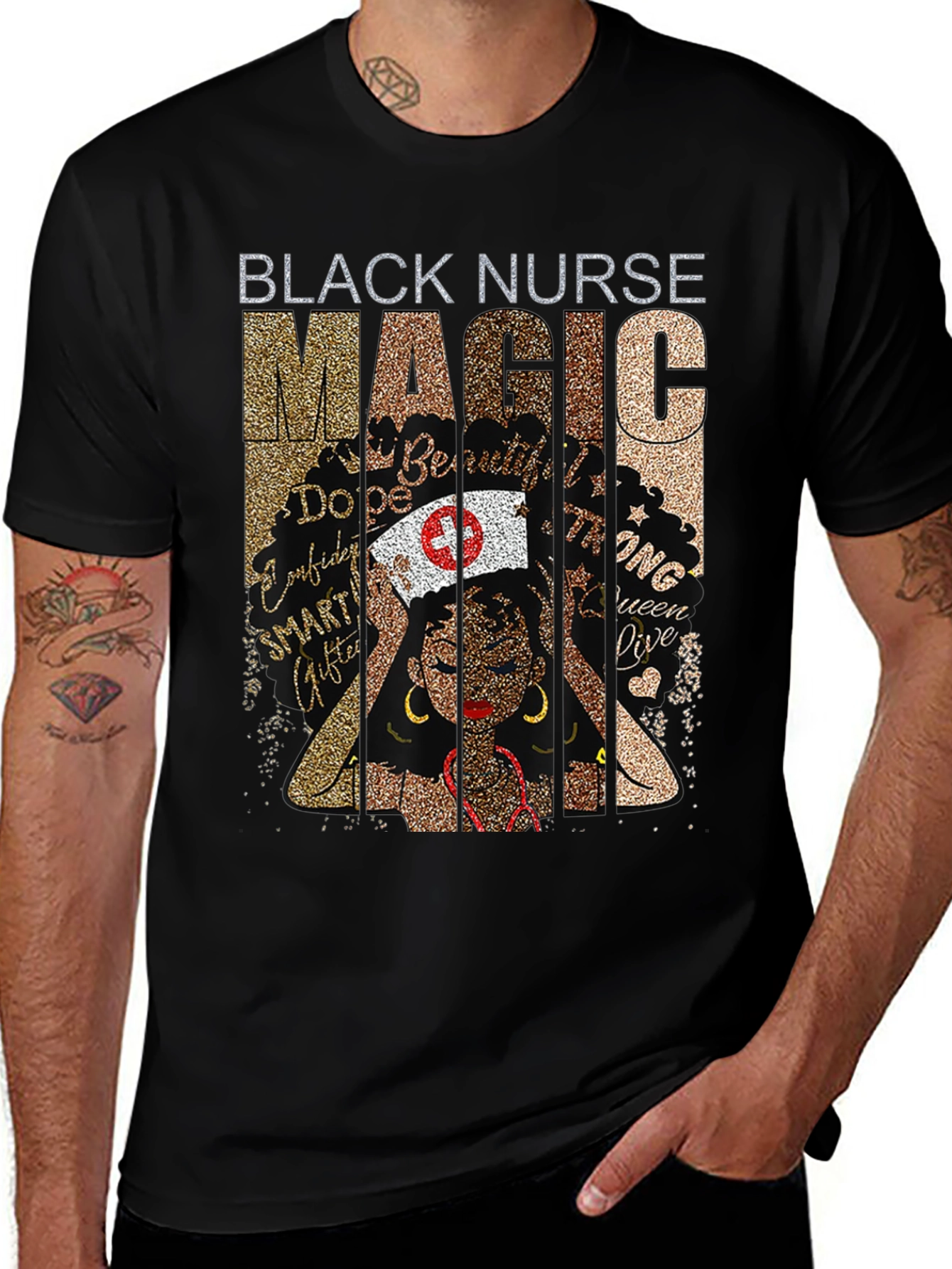Variant 14 of Black Nurse Magic T-Shirt