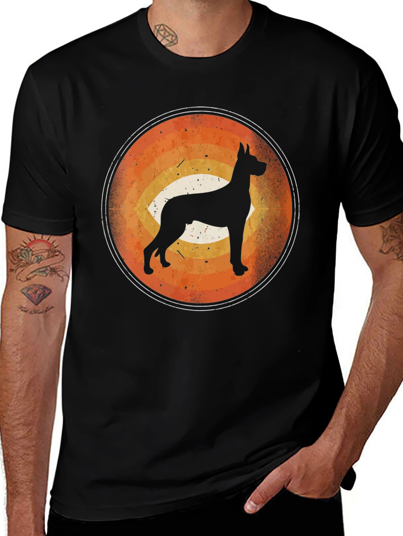 Great Dane Silhouette Graphic Tee - Vintage Style