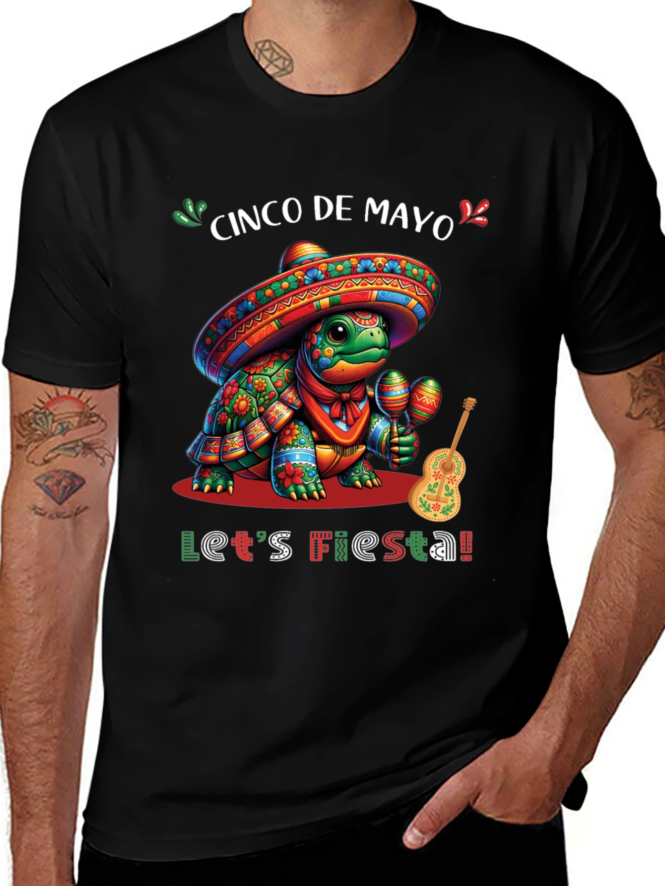 Variant 15 of Cinco de Mayo Turtle Fiesta T-Shirt