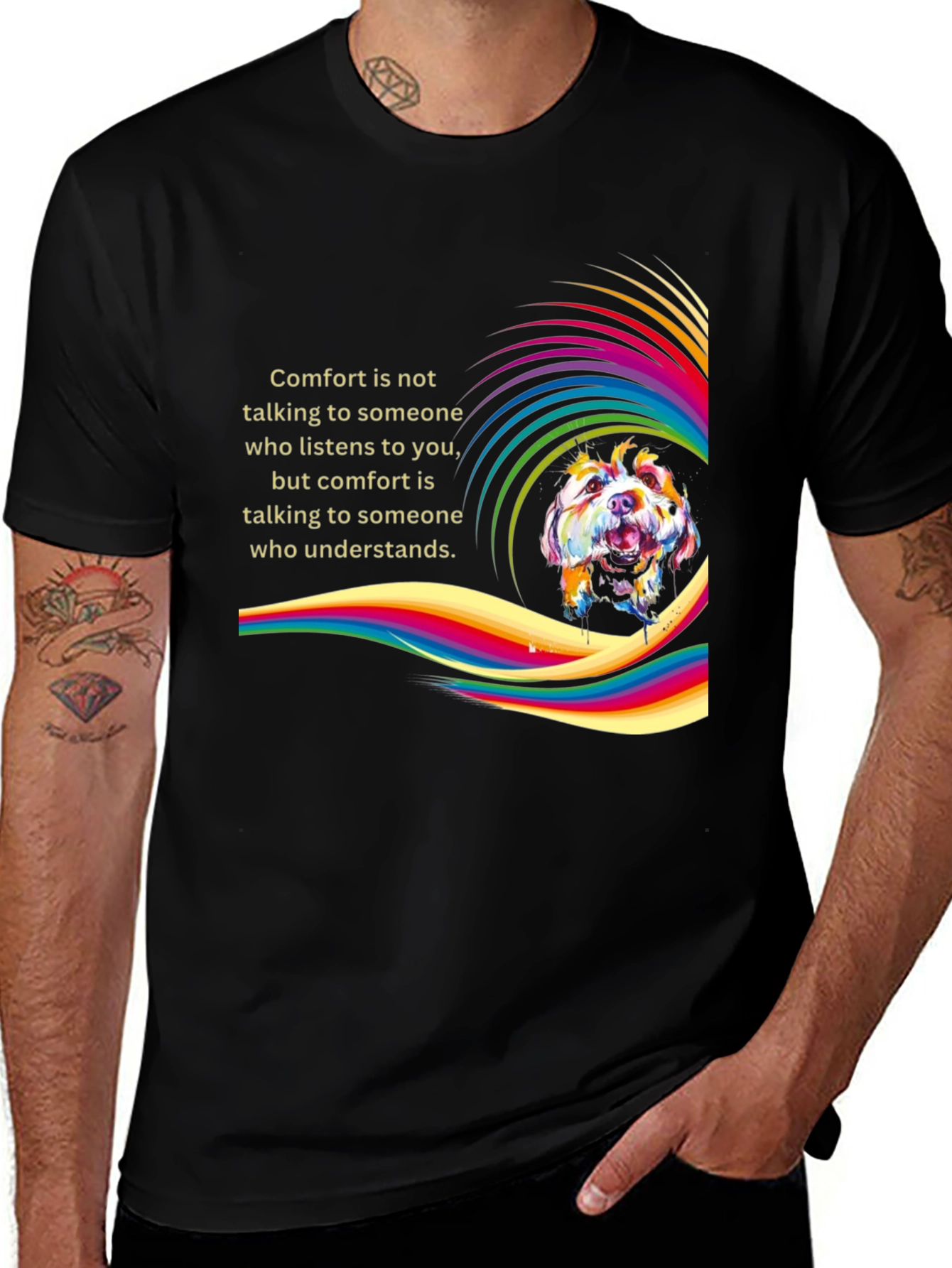 Variant 23 of Comfort Dog T-Shirt - Stylish Graphic Tee for Pet Lovers