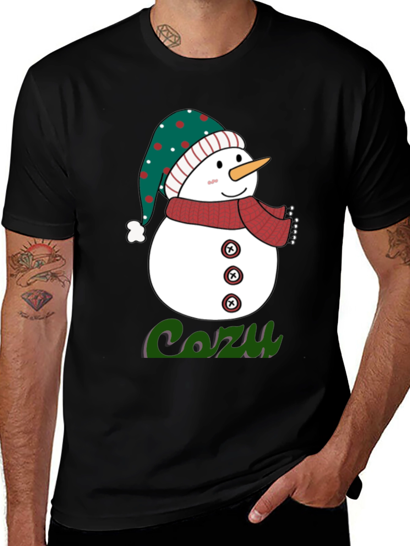 Variant 18 of Cozy Snowman Graphic Tee