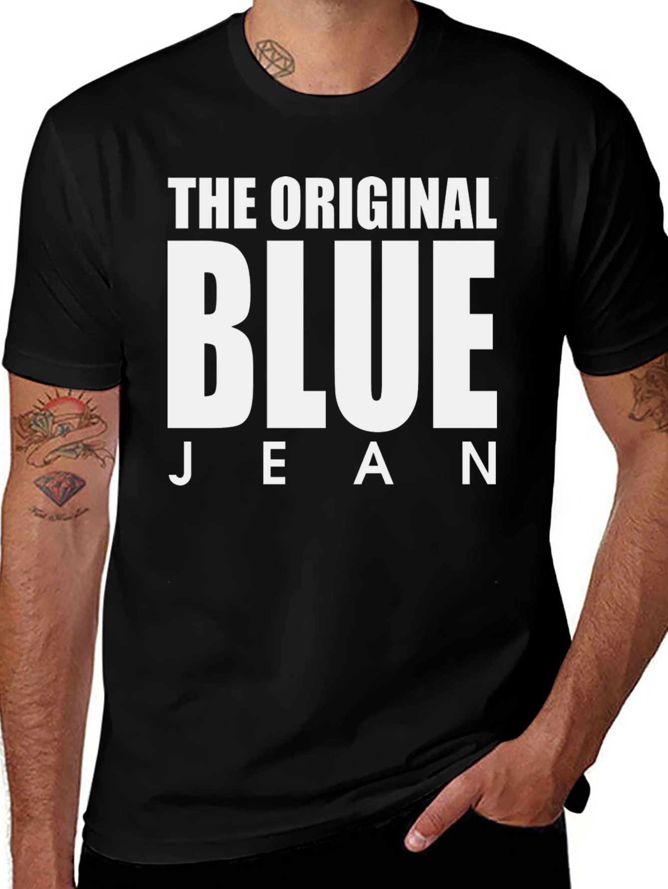 Variant 10 of Original Blue Jean Black Graphic Tee
