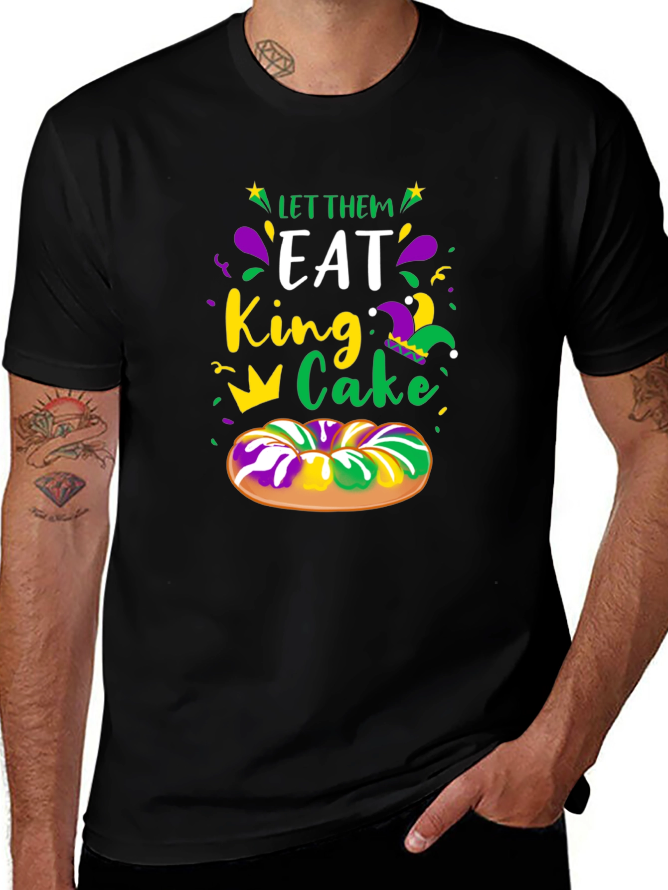 Mardi Gras King Cake Graphic Tee