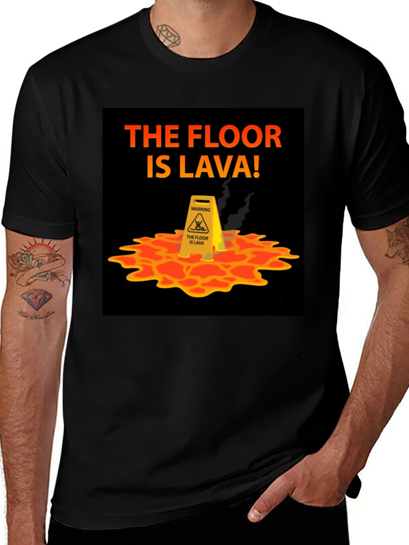 Variant 21 of The Floor is Lava Graphic Tee - Funny T-Shirt