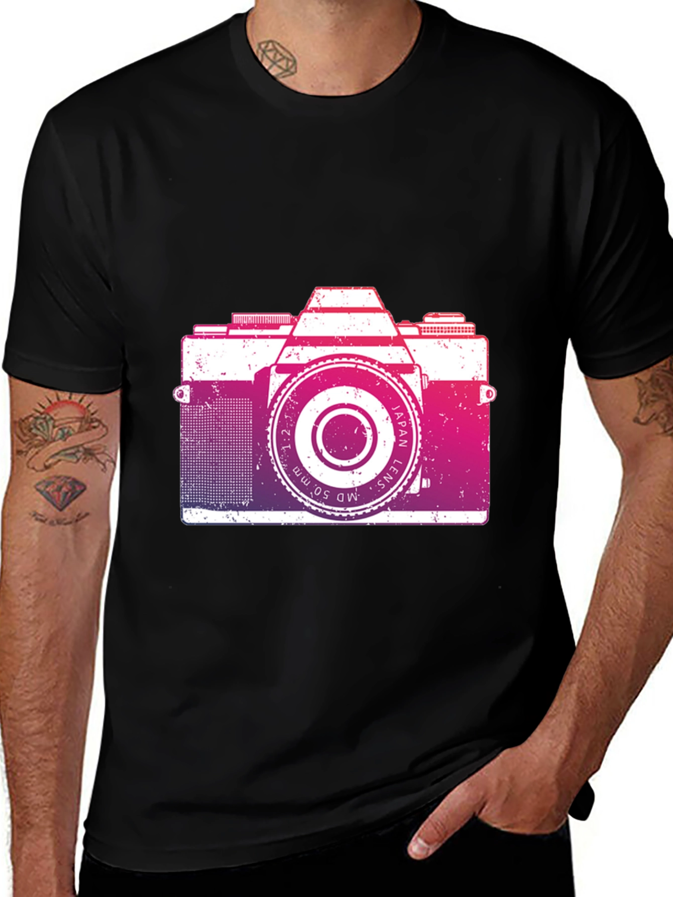 Variant 17 of Retro Camera Graphic Tee - Stylish Photographer Shirt