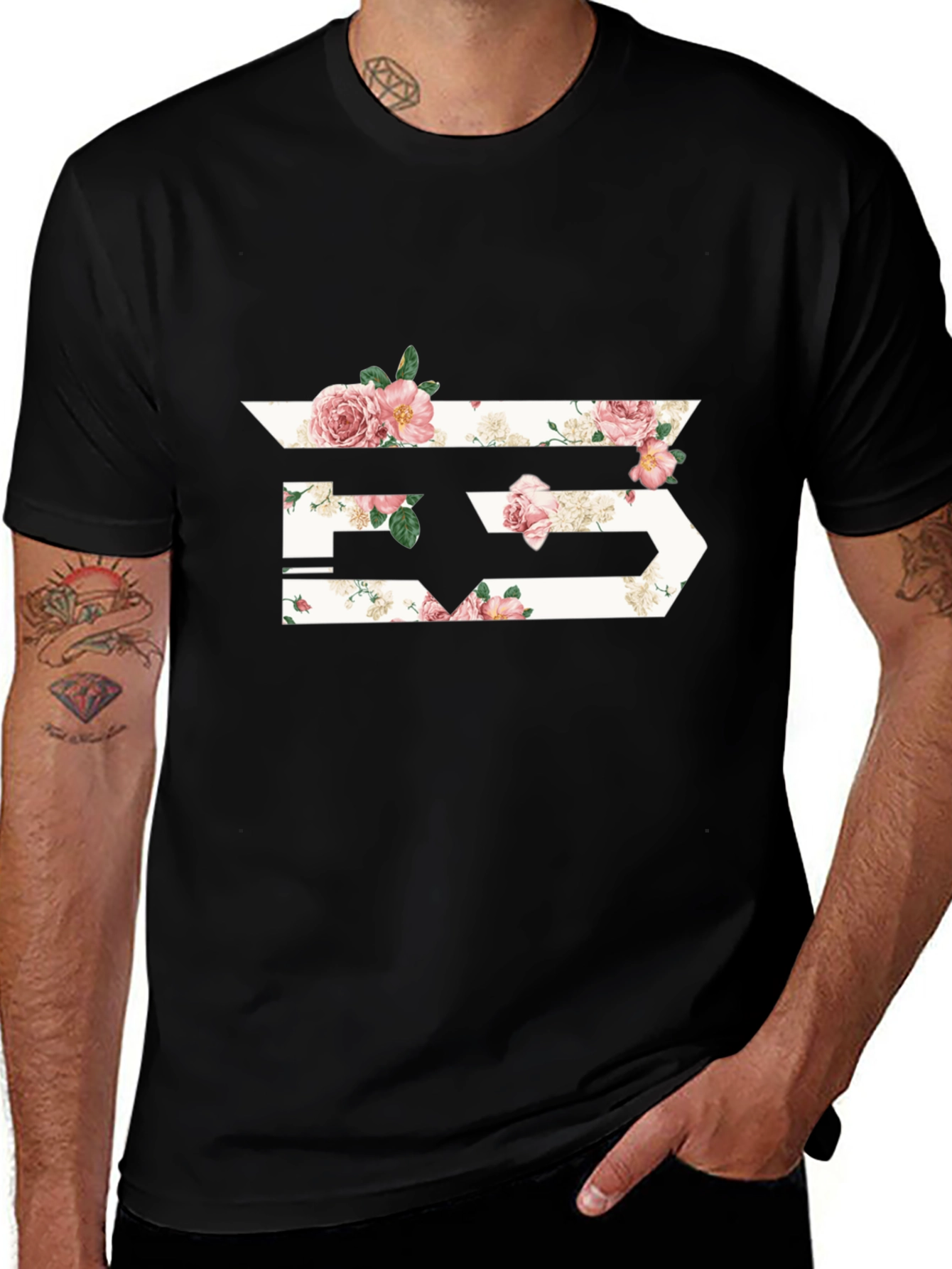 Variant 26 of Floral Initial T-Shirt - Stylish & Unique