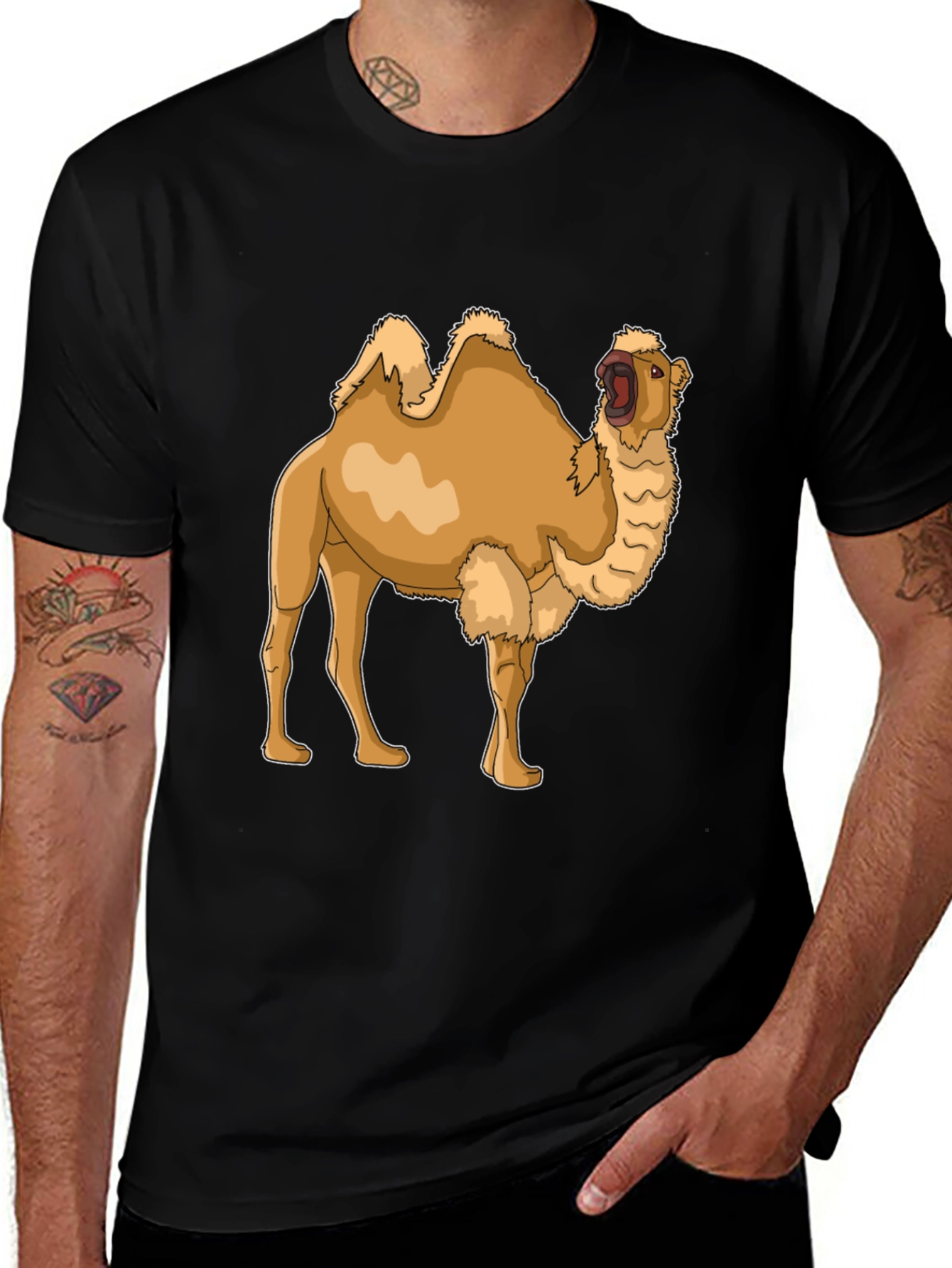 Variant 14 of Camel Graphic Tee - Classic Black T-Shirt