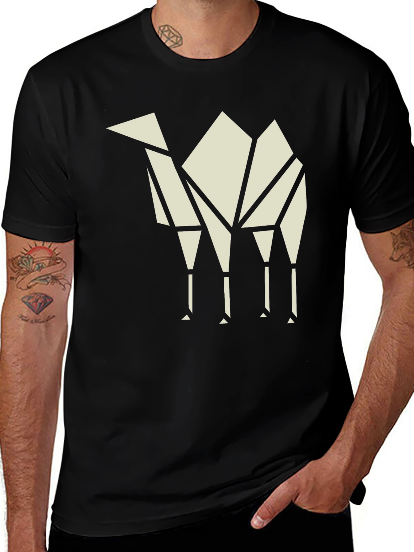 Variant 29 of Geometric Camel T-Shirt - Modern Graphic Tee