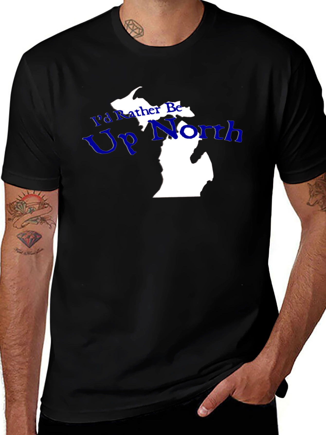 Up North Michigan Graphic Tee - Black