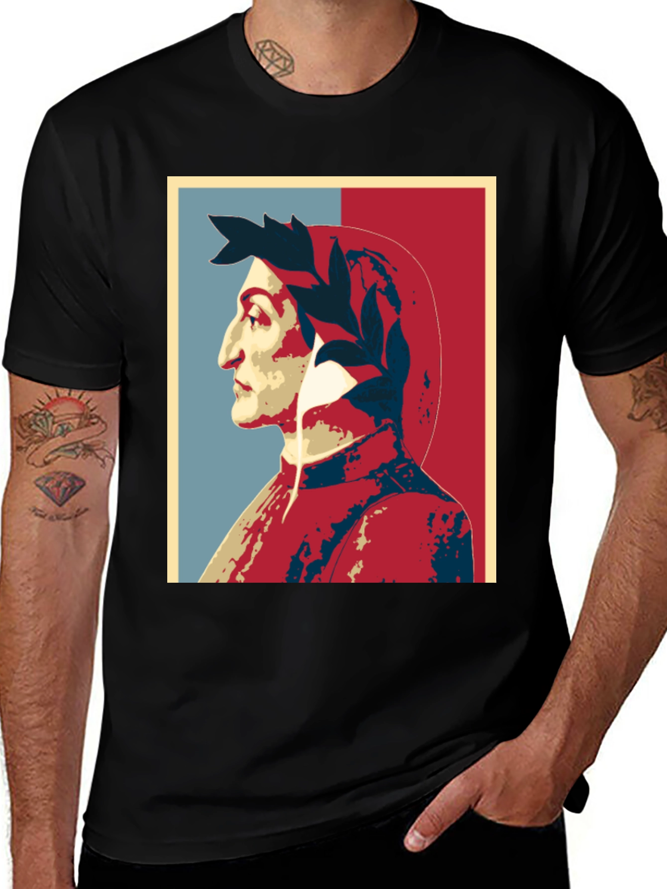 Dante Alighieri Portrait Graphic Tee - Classic Literature Shirt