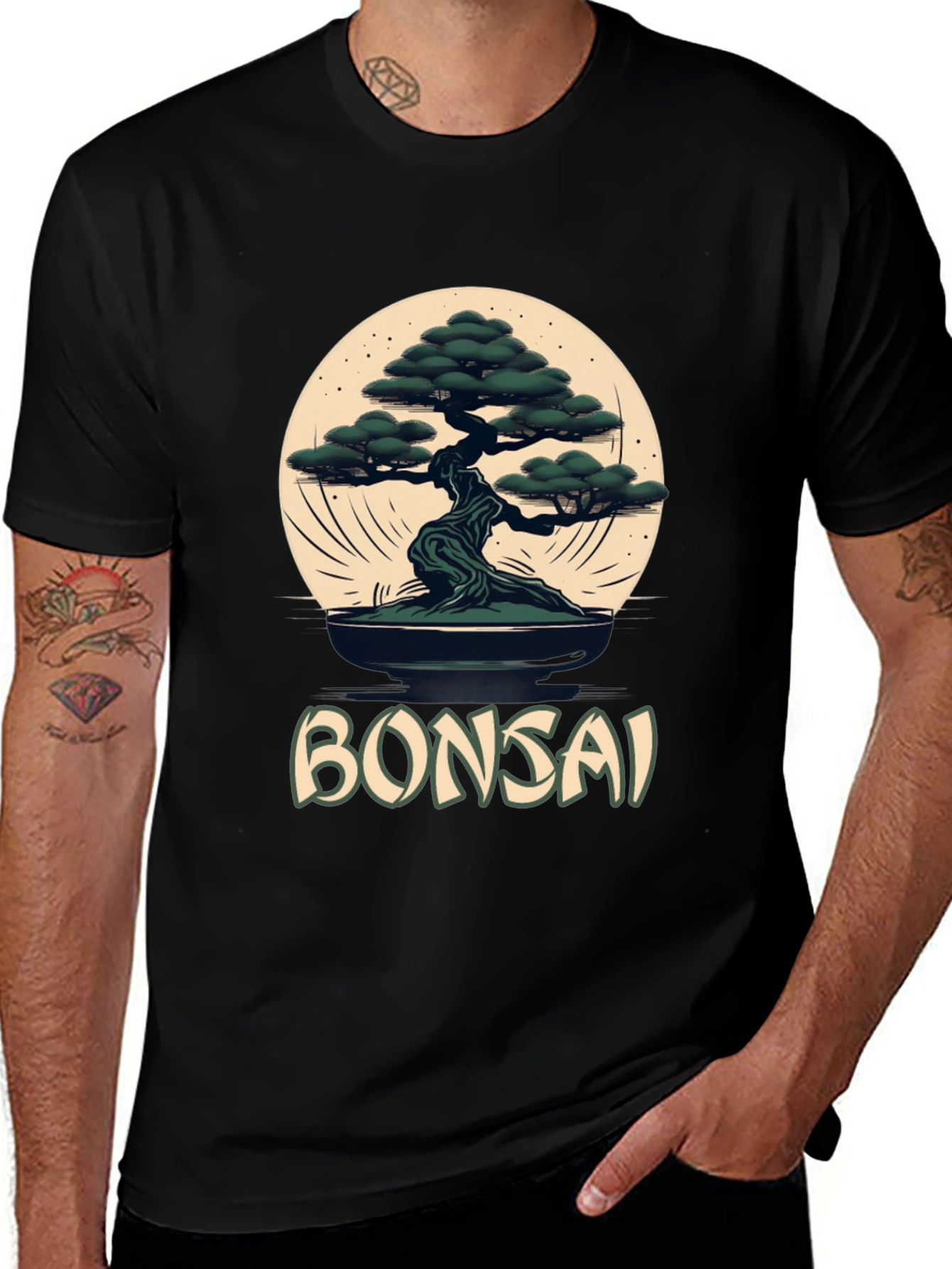 Bonsai Tree Graphic Tee - Zen Style