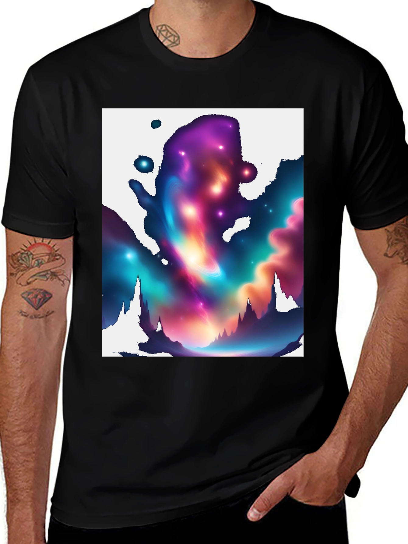 Variant 21 of Cosmic Landscape Black T-Shirt