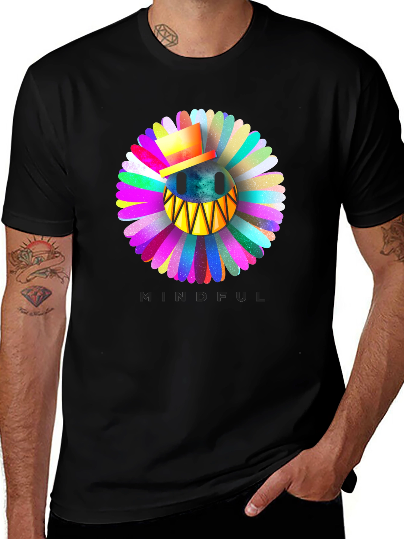 Variant 7 of Mindful Smiley Face Flower T-Shirt