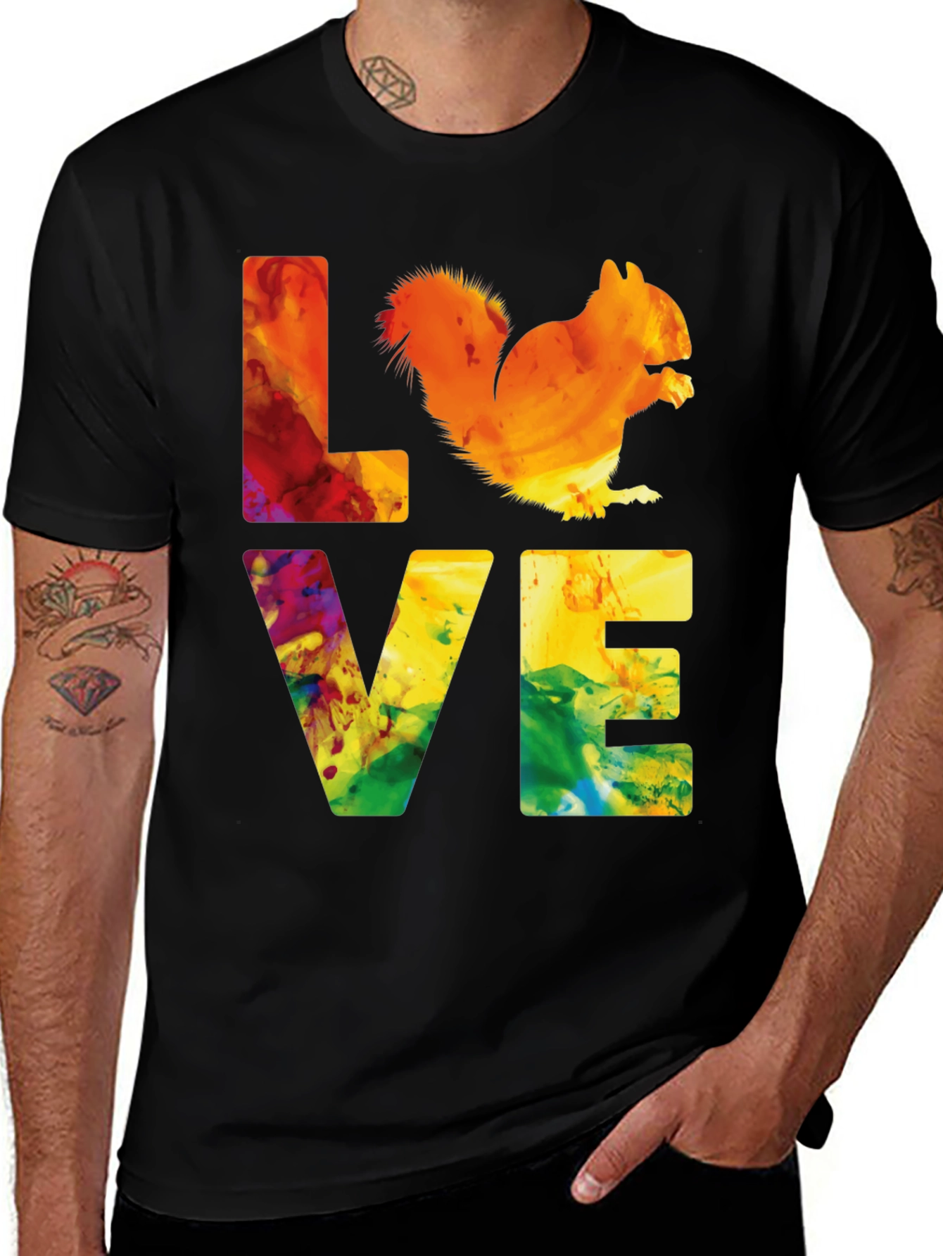 Variant 10 of Squirrel Love Graphic Print T-Shirt