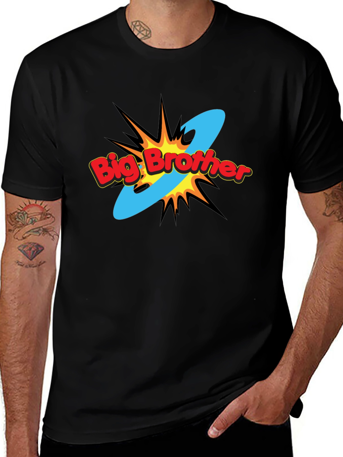 Variant 12 of Big Brother Comic Style Black T-Shirt