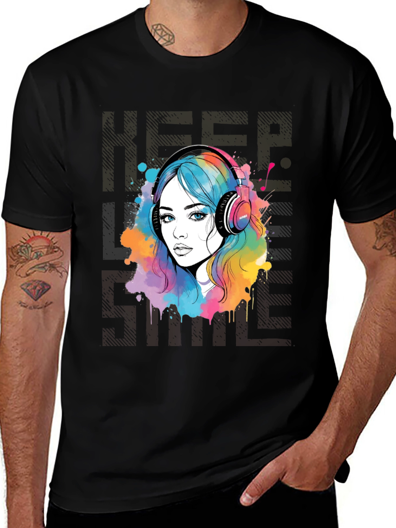 Variant 28 of Colorful Music Lover T-Shirt