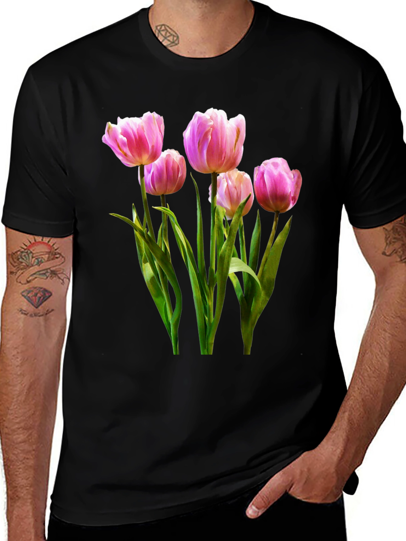 Variant 19 of Floral Tulip Print T-Shirt