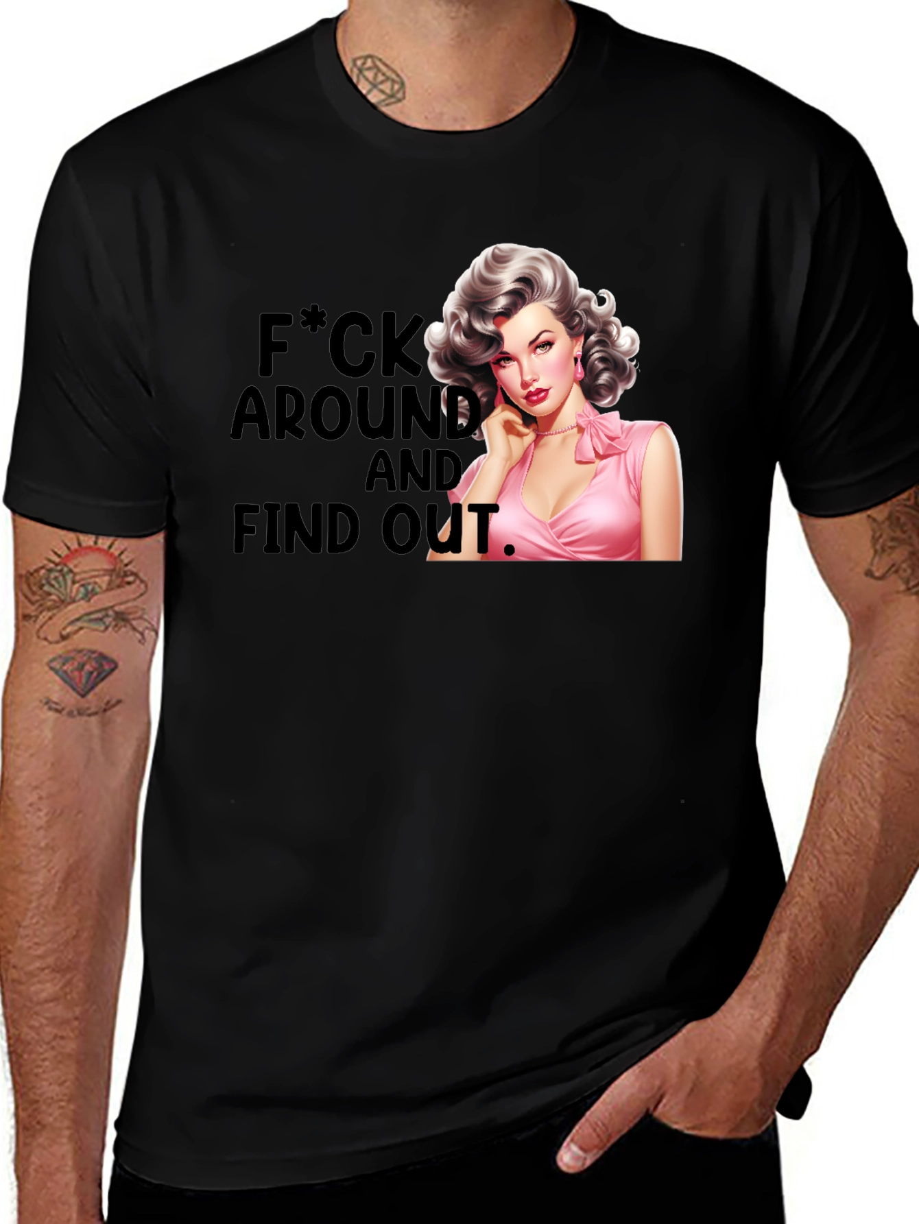 Variant 14 of Retro Pin-Up F*ck Around and Find Out T-Shirt