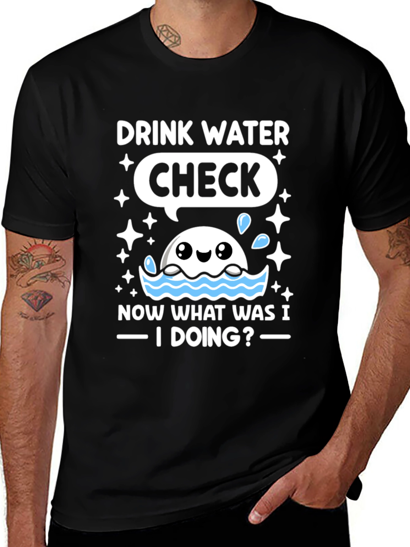 Variant 8 of Drink Water Check T-Shirt