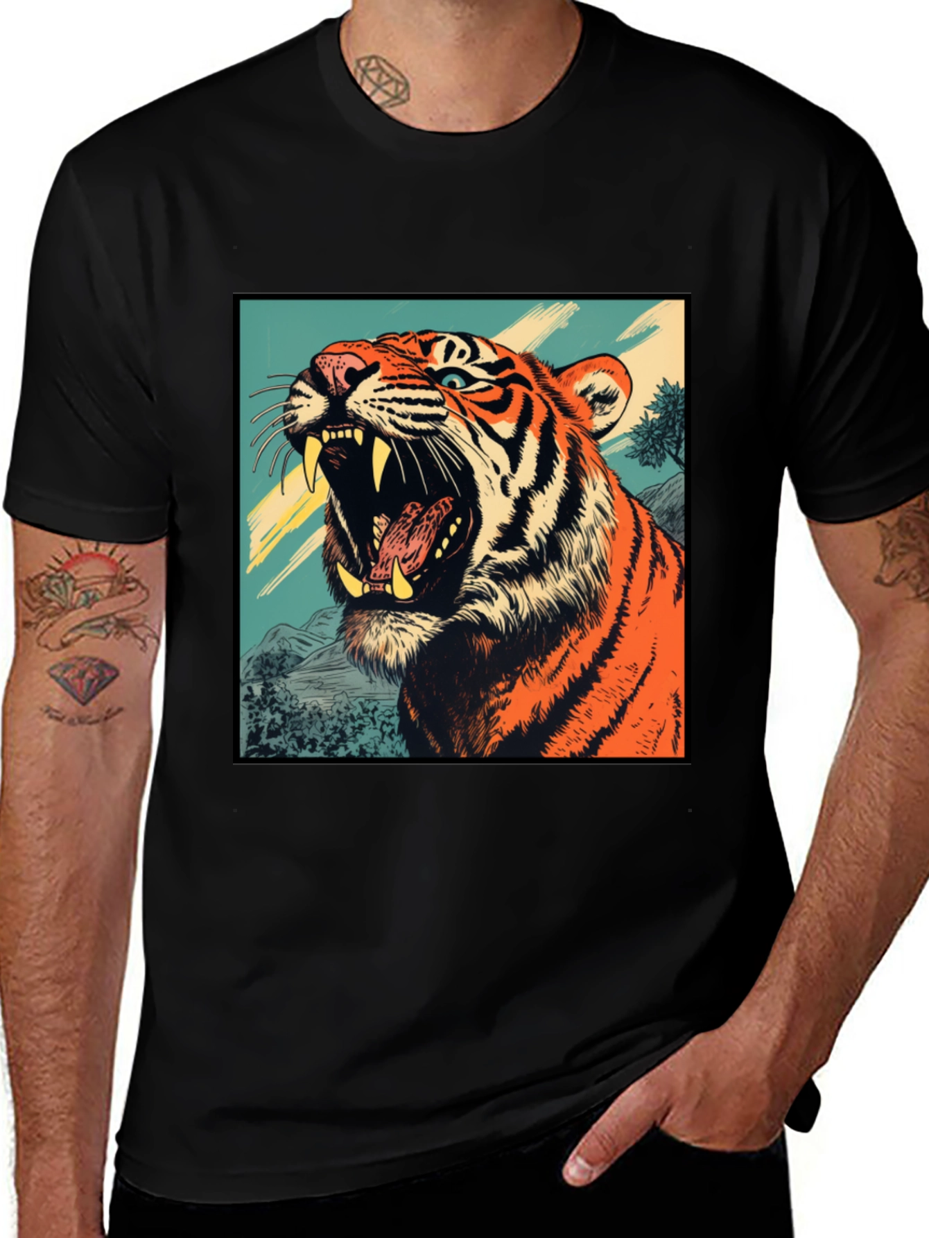 Variant 21 of Tiger Graphic Tee - Bold Animal Print Shirt