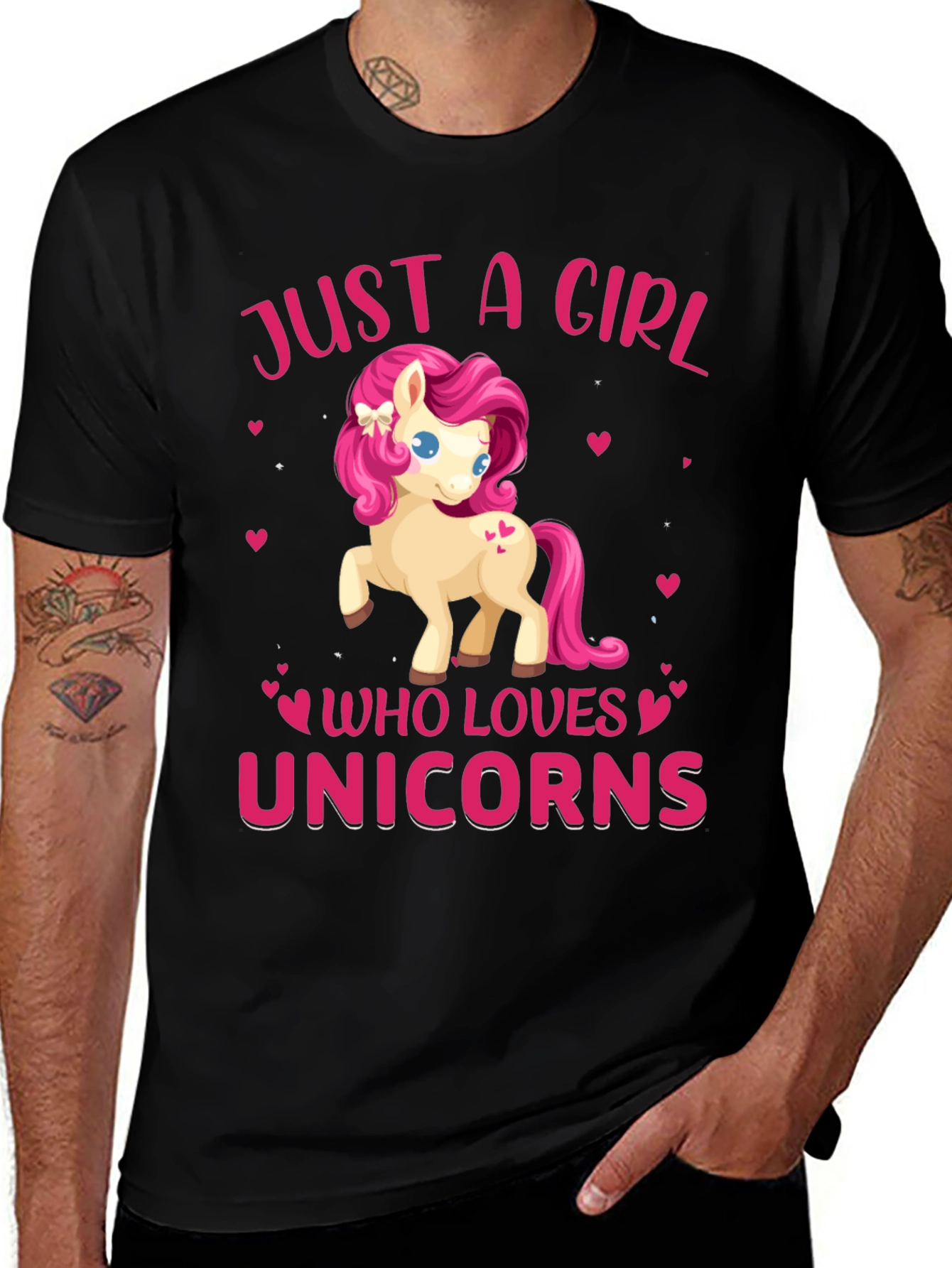 Variant 15 of Just a Girl Who Loves Unicorns Graphic Tee