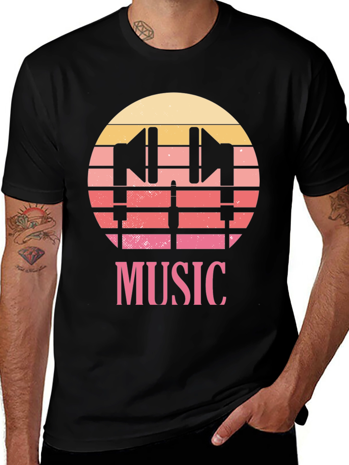 Variant 11 of Retro Sunset Music T-Shirt