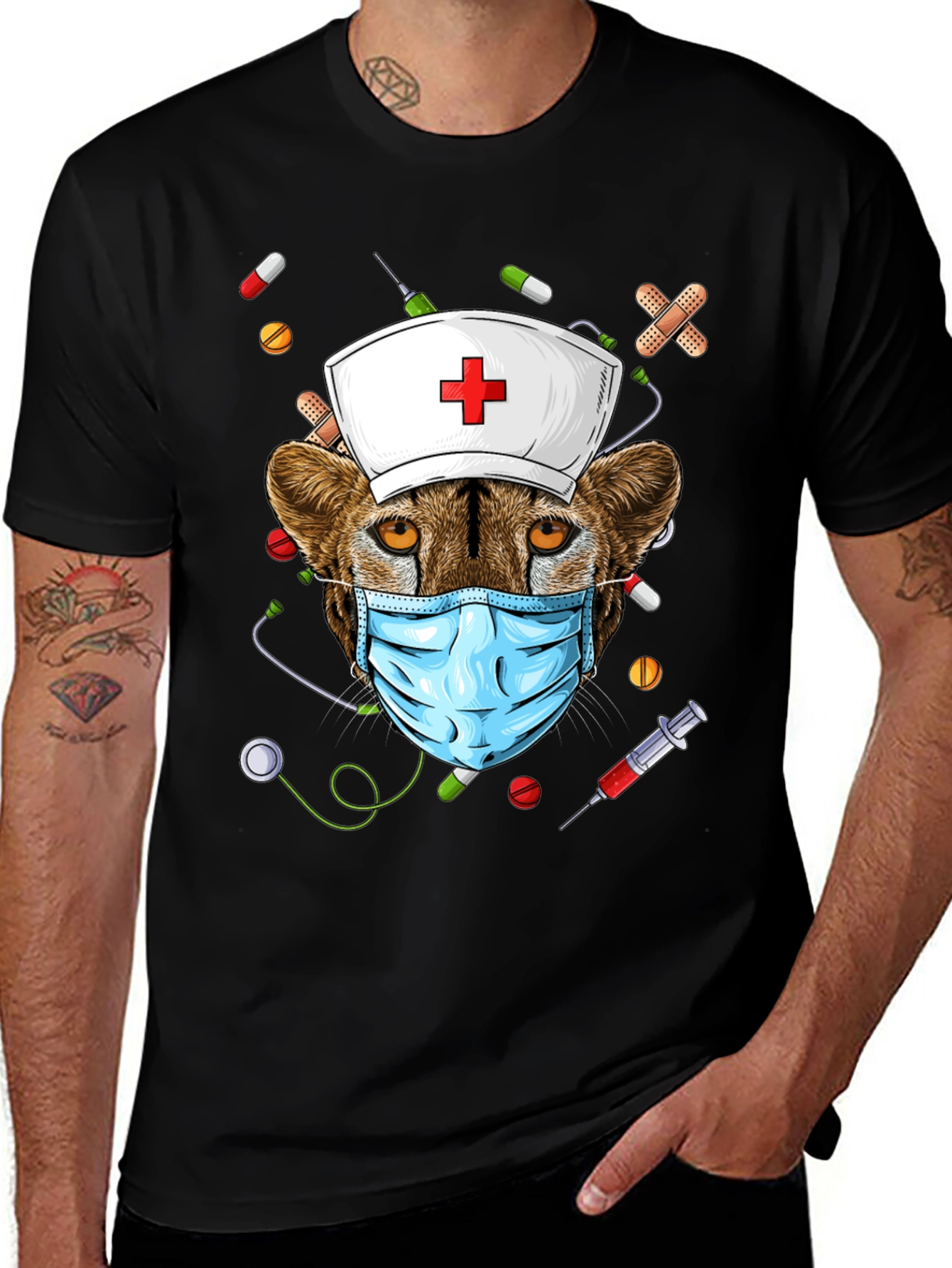 Cheetah Nurse Graphic T-Shirt - Unisex