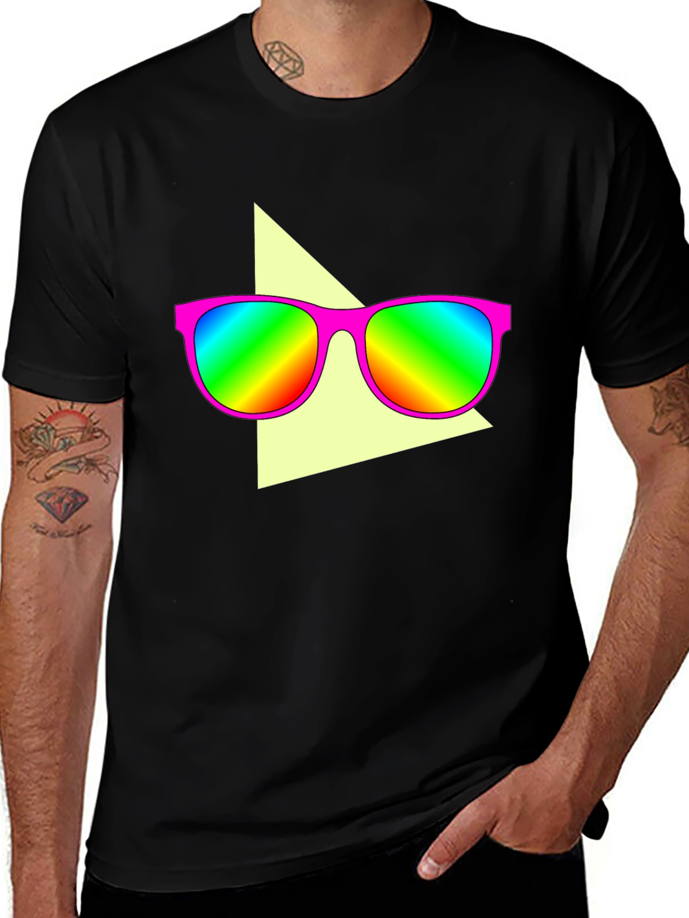 Variant 2 of Retro Rainbow Sunglasses Tee