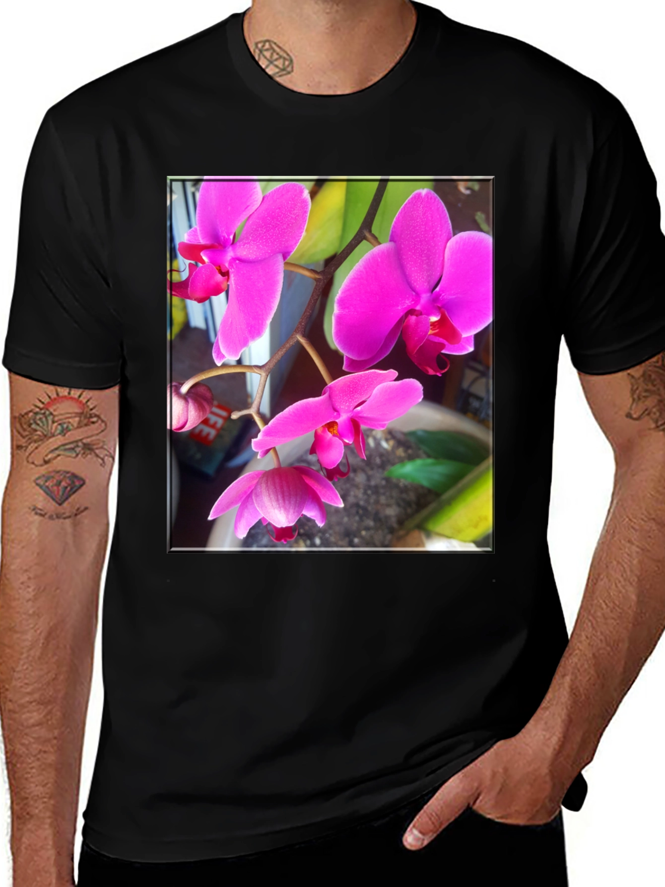 Variant 12 of Orchid Flower Graphic T-Shirt