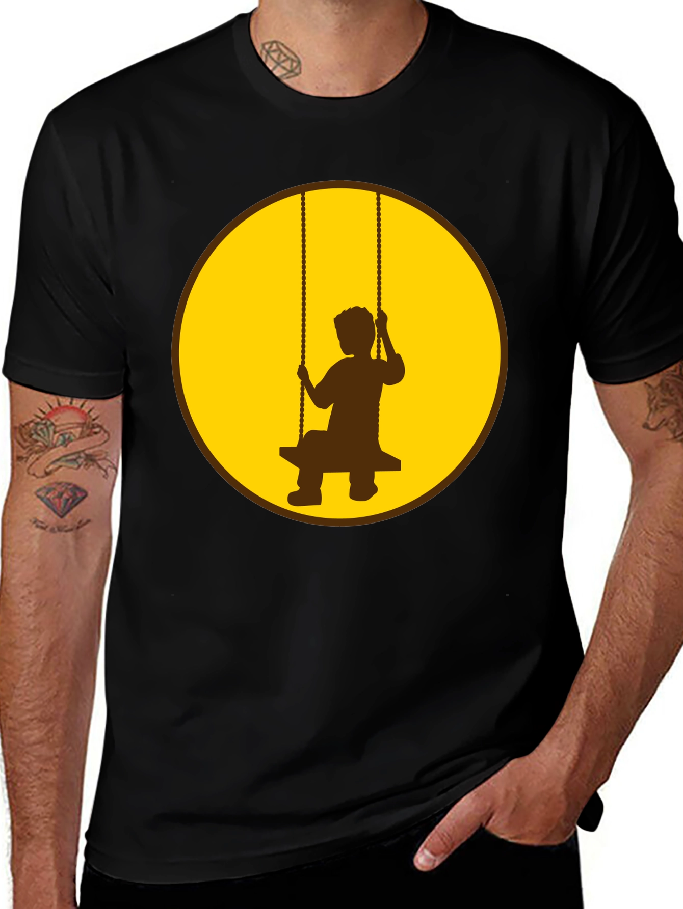 Variant 21 of Silhouette Swing T-Shirt - Black
