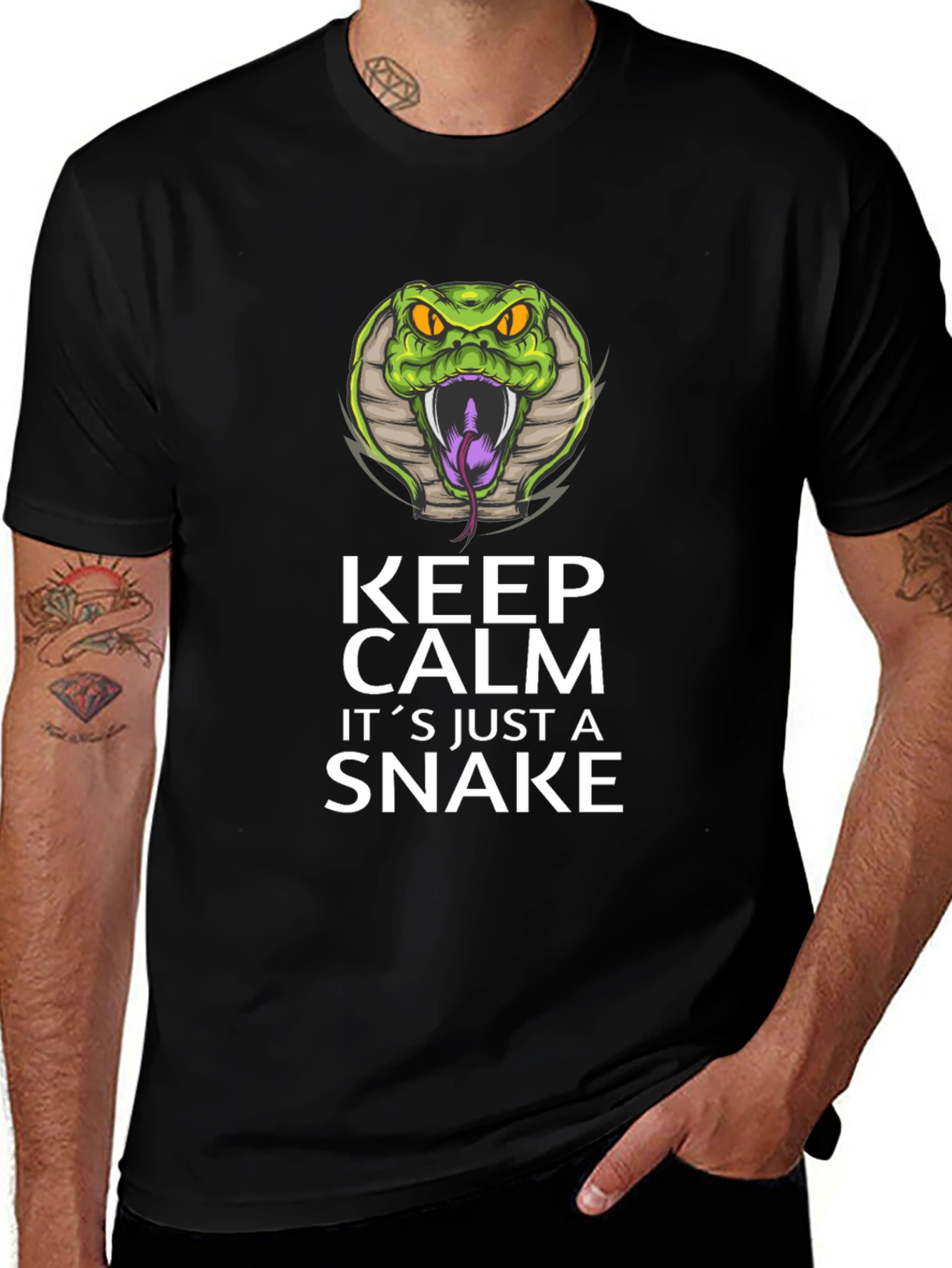 Variant 30 of Keep Calm Snake Graphic Tee