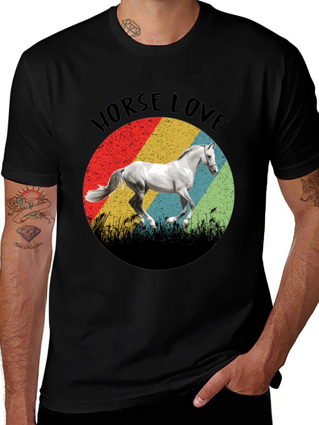 Variant 13 of Retro Horse Love Graphic T-Shirt
