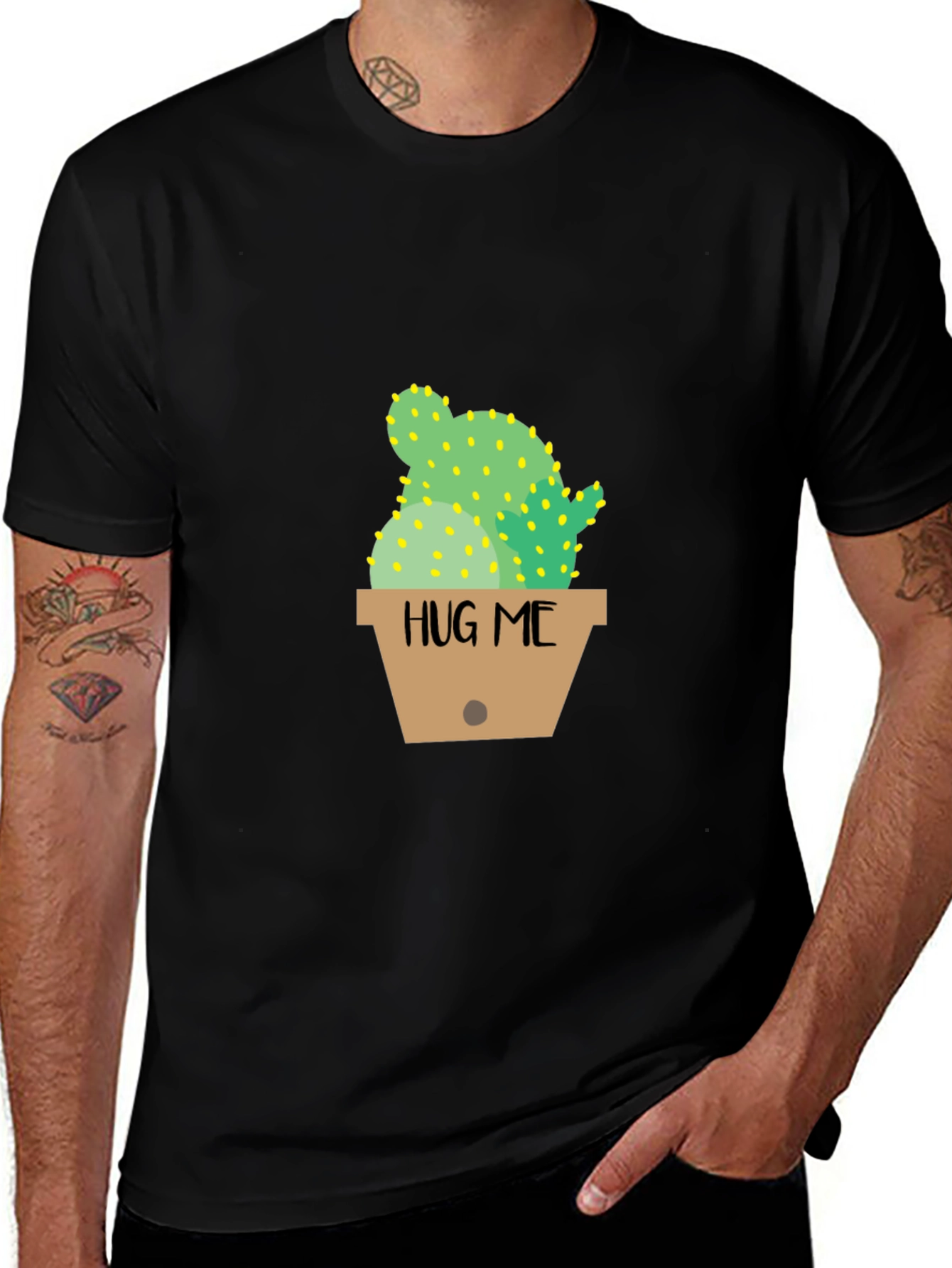 Variant 6 of Hug Me Cactus T-Shirt - Cute Graphic Tee