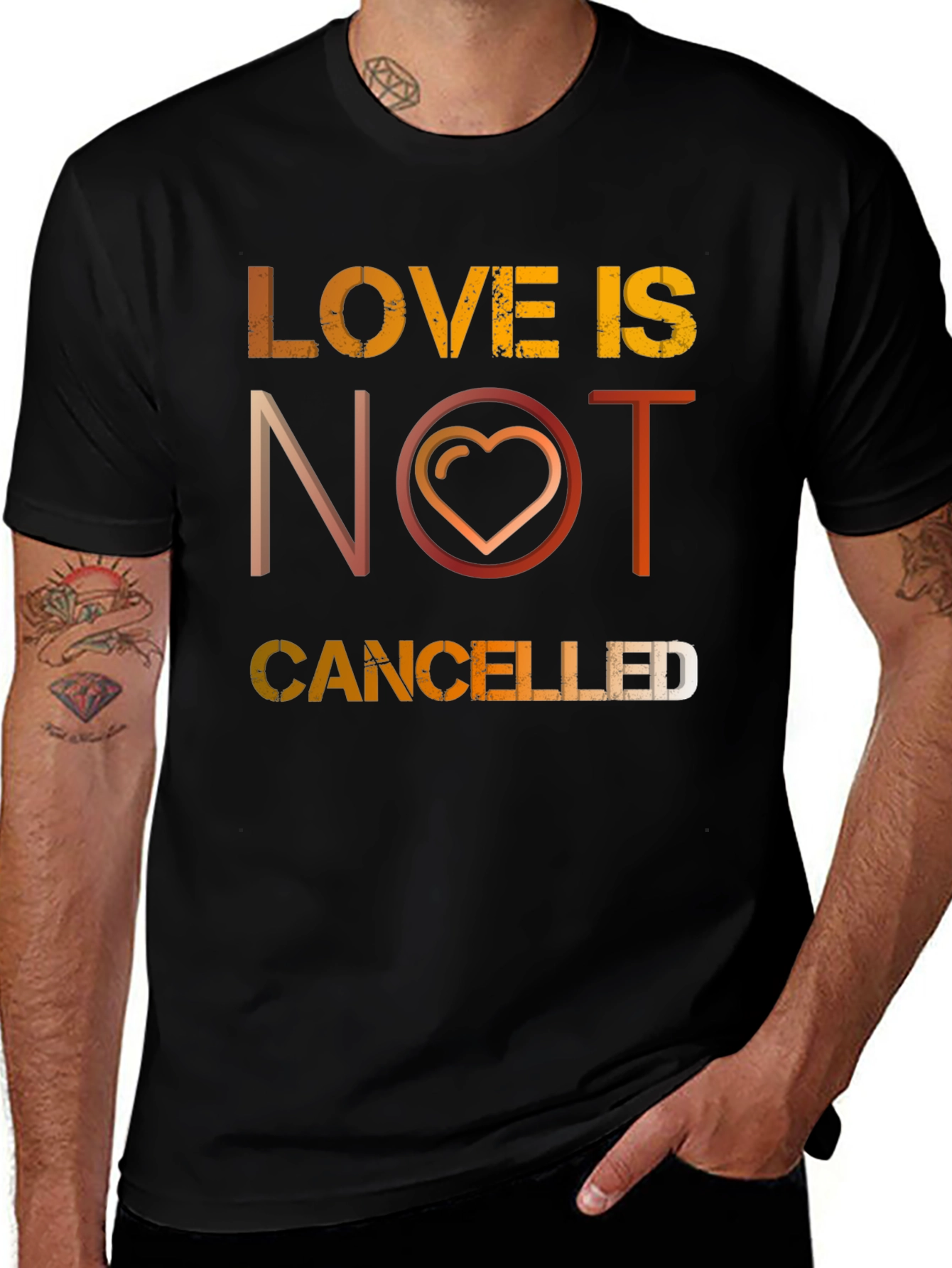 Variant 18 of Love is Not Cancelled Graphic Tee - Black