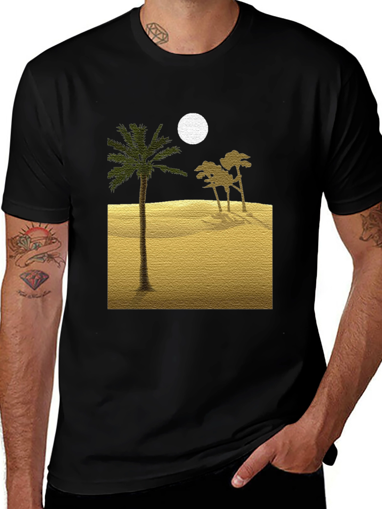 Variant 27 of Desert Moon Black T-Shirt