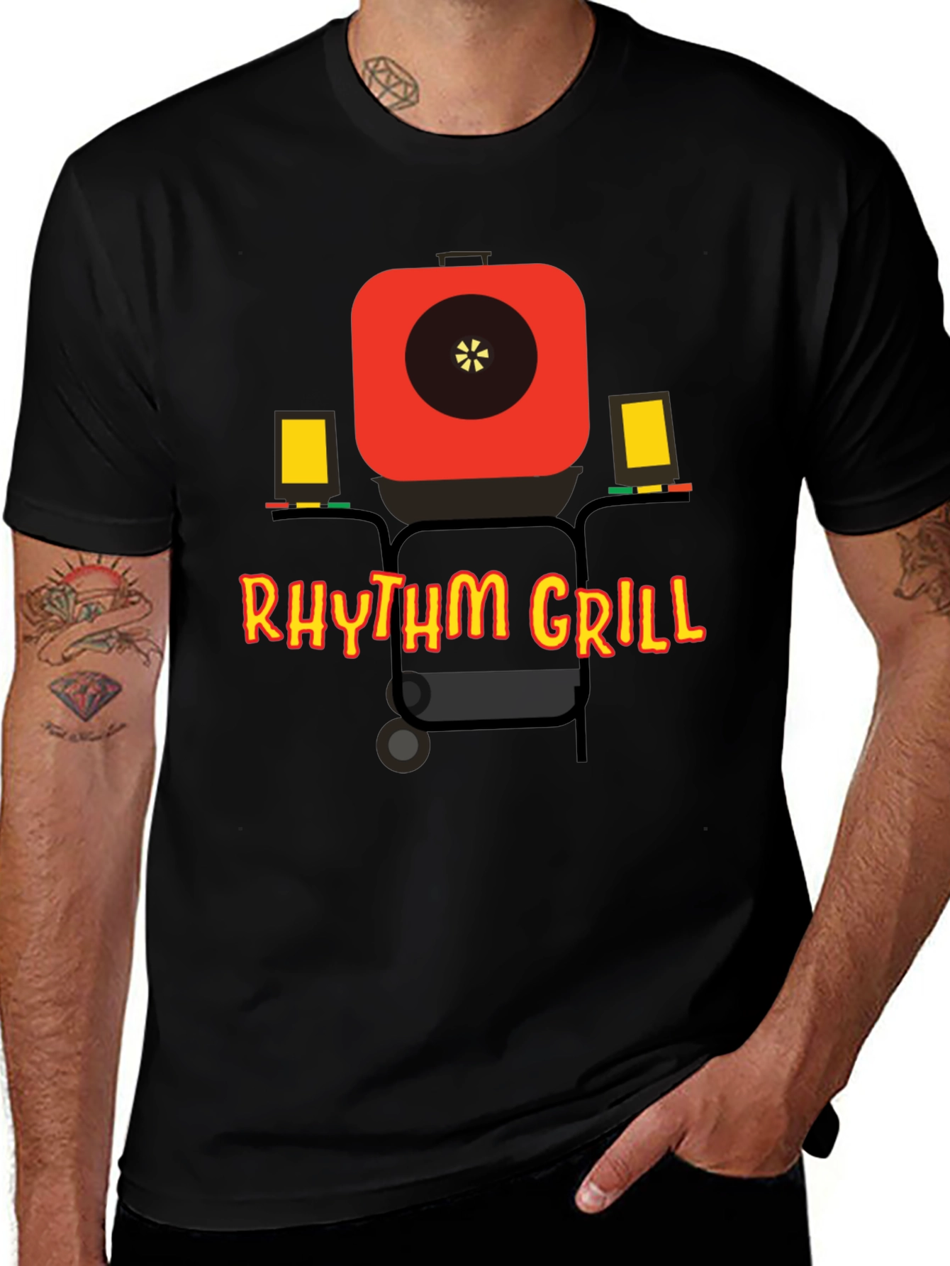 Rhythm Grill T-Shirt - BBQ Fun Tee