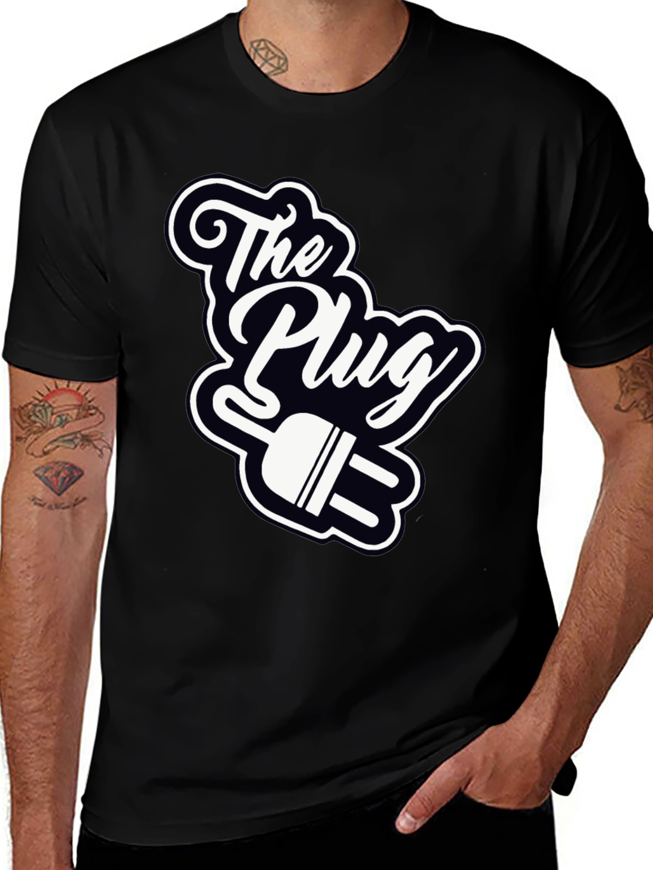 Variant 18 of The Plug Graphic T-Shirt - Black
