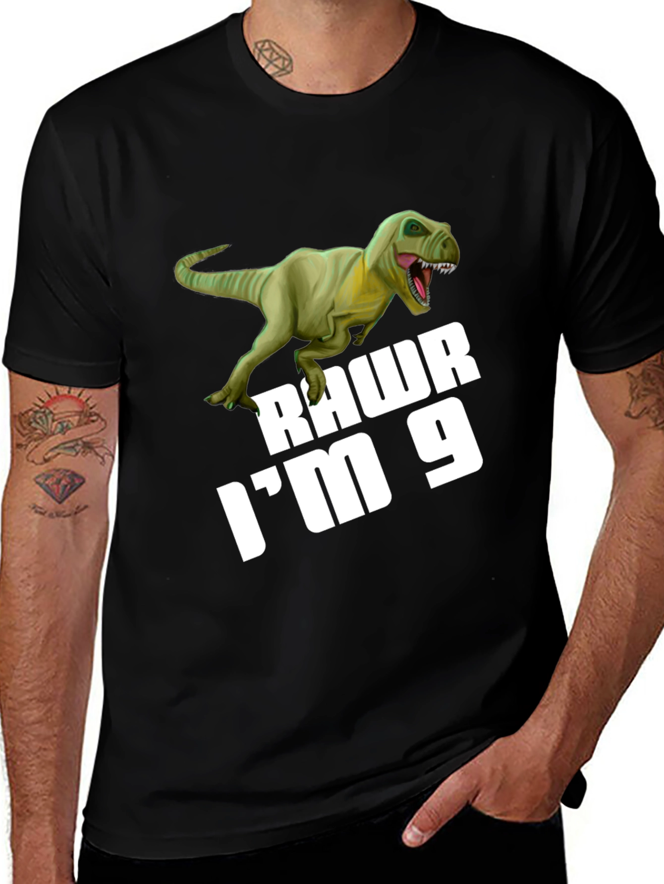 Rawr I'm 9 T-Rex Birthday T-Shirt