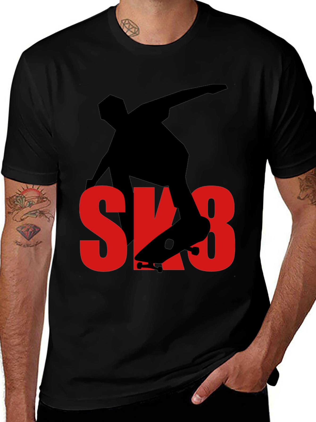 Variant 15 of Skateboarding Graphic Tee - Stylish Sk8 Design!