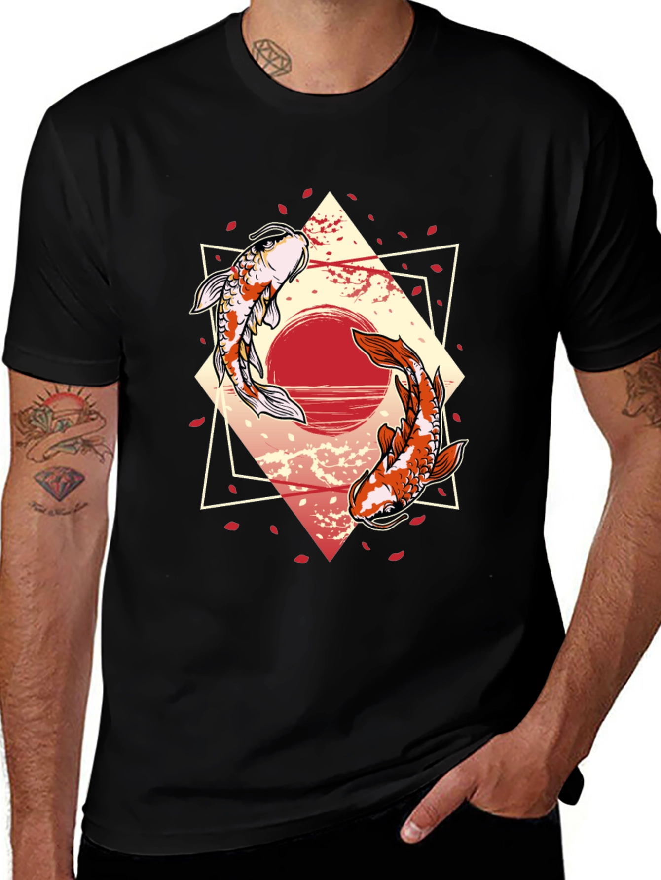 Koi Fish Graphic Tee - Japanese Style T-Shirt