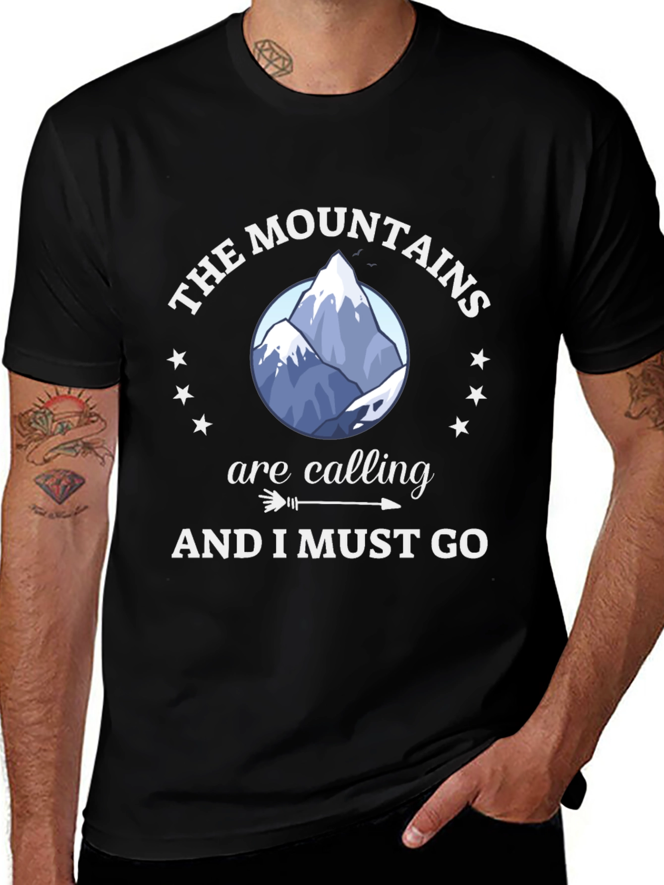 Variant 7 of Mountains Are Calling Tee - Adventure Ready